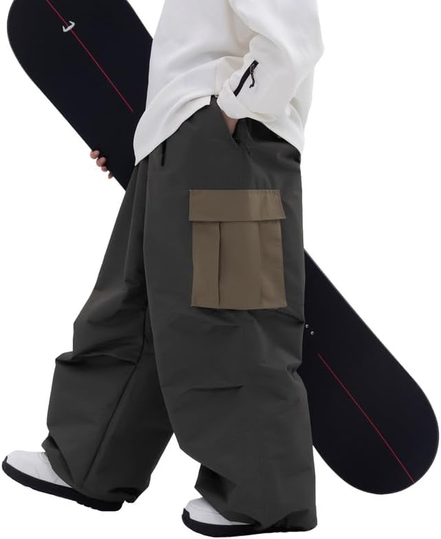 SNOWVERB Loose Fit Snowboard Leopard Ski Snow Baggy Pants for Men and Women