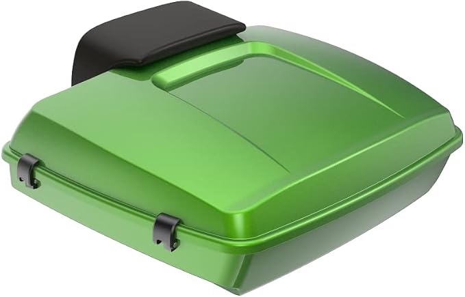 Advanblack Road Glide Tour Trunk Pack Radioactive Green Razor Tour Trunk Pack Backrest Pad for '97-'25 Harley Touring Road King Street Glide Electra Glide CVO models