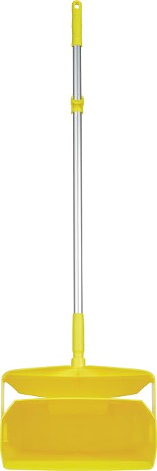 Remco - A Vikan Company 62506 Lobby Dustpan with Broom, Polypropylene/Polyester/Aluminum, 7" X 14" Bin, 37" Handle, Yellow