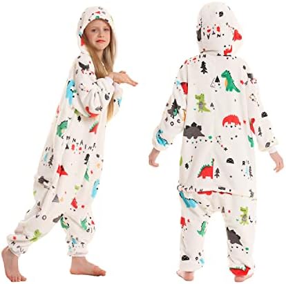 SimZoo Kids Animal Onesie Pajamas Halloween Costumes Cosplay 4-13Y