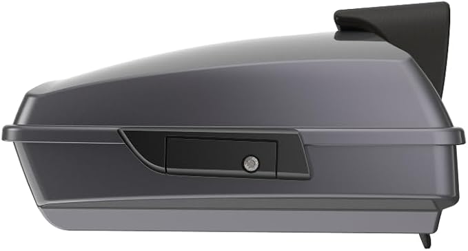 Advanblack Road Glide Tour Trunk Pack Smoke Gray Razor Tour Trunk Pack Backrest Pad for '97-'25 Harley Touring Road King Street Glide Electra Glide CVO models