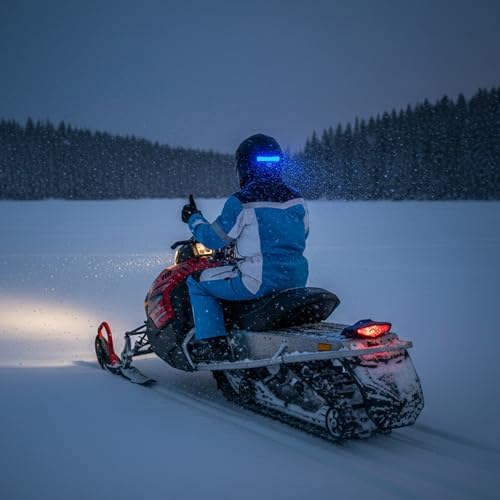BITEHARDER Snowmobile Helmet Safety Light, Aqua