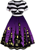 ZEZCLO Women's Plus Size Halloween Dress Pumpkin Halloween Costume Dresses