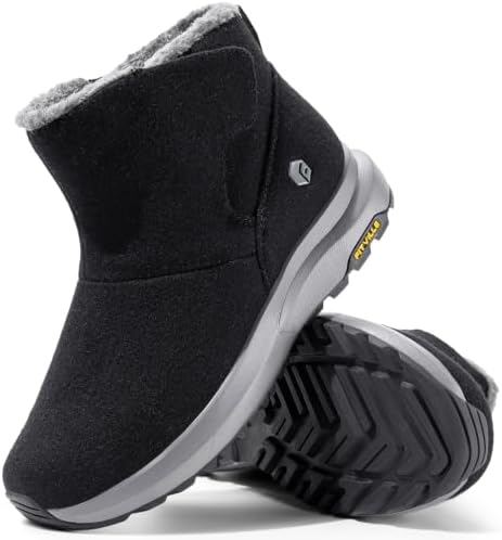 FitVille Men's Wide Winter Boots Thick Fur Lined Lightweight Snow Boots
