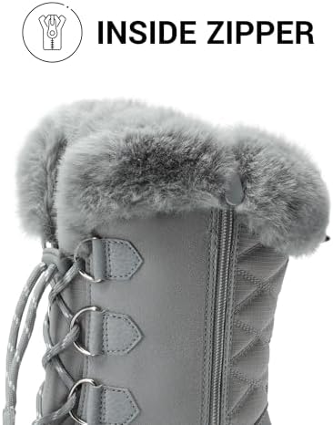 DREAM PAIRS Women's Waterproof Mid Calf Snow Boots