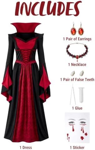 Spooktacular Creations Halloween Costume Vampire Costume Set Women Adult