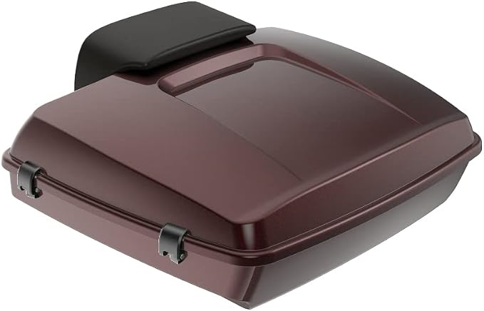 Advanblack Road Glide Tour Trunk Pack Merlot Sunglo Razor Tour Trunk Pack Backrest Pad for '97-'25 Harley Touring Road King Street Glide Electra Glide CVO models