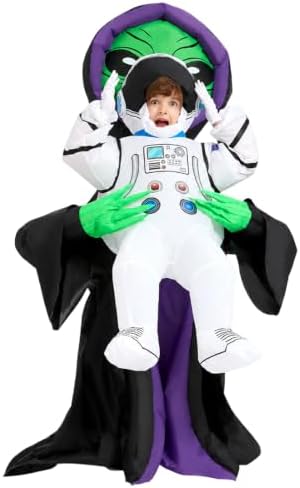 GOOSH Alien Costume Halloween Inflatable Costume for Kids Boys Girls Blow up for Parade Party Cosplay