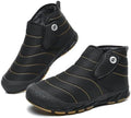 Mens Snow Boots Winter Velcro Water Resistant Fur Lined Slip On Ankle Boot