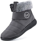 Aomigoct Women Winter Snow Boots: Fur Lined Warm Slip On Boots for Women Waterproof Booties Comfortable Outdoor