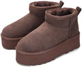 Project Cloud 100% Genuine Leather Ankle Boots for Women Platform Boots