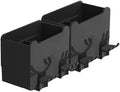 Toothbrush Rack Bathroom Wall-Mounted Toothbrush Holder Multifunctional Toothbrush Holder Black Toothbrush Storage Box Without Punching Bathroom Toothbrush Holder(L29cm)