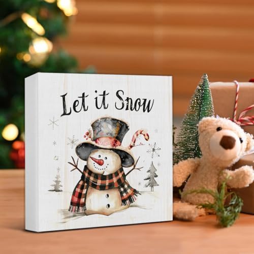 Let It Snow Christmas Decorations - Christmas Winter Snowman Decor