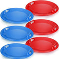 Lenwen 23.6 Inch Winter Snow Sleds with Handles Heavy Duty Outdoor Round Plastic Snow Saucer Sled Downhill Saucer for Kids Adults Cold Weather Sport