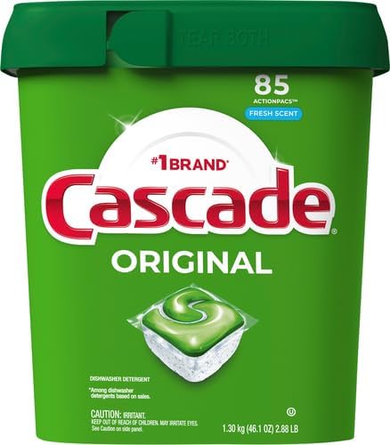 Cascade Original ActionPacs, Dishwasher Detergent Pods, Fresh, 85 Count