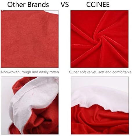 CCINEE 4pc Red Hat Dining Chair Slipcovers,Christmas Chair Back Covers Kitchen Chair Covers for Christmas Holiday Festival Decoration