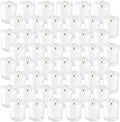 48 Pack Warm White Unscented Clear Glass Filled Votive Candles. Hand Poured Wax Candle Ideal Gifts for Aromatherapy Spa Weddings Birthdays Holidays Party.