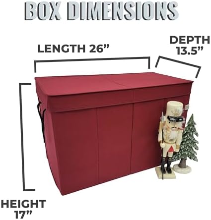 612 Vermont Tall Nutcracker and Figurine Storage Box, 17"H x 26"L x 13.5"D