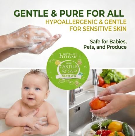 Brittanie's Bergamot Lime Pure Castile Olive Oil Liquid Soap 1 Gallon (128oz) | Face, Body Wash, Dishes, Pets & Laundry | Natural Vegan Sulfate Free, Moisturizing & Refill-Friendly
