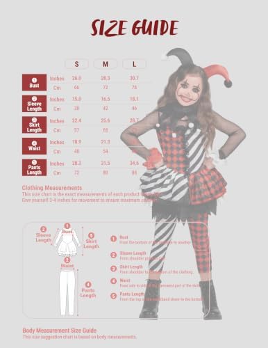 Spooktacular Creations Girls Clown Costume, Halloween Evil Clown Costume, Jester Dress for Girls Halloween