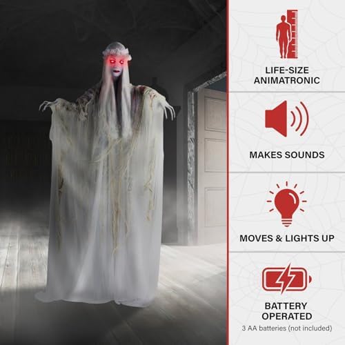 Haunted Hill Farm Life-Size 5.6-Ft. Scary Ghost Bride Ghost Bride