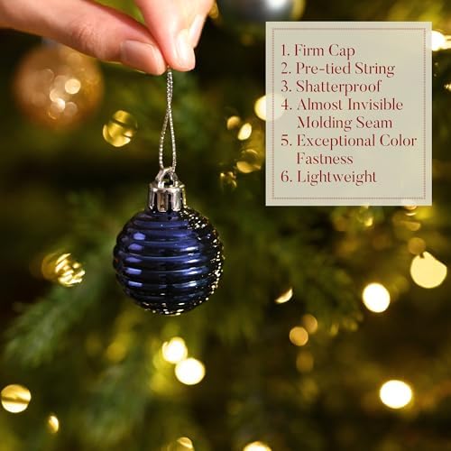 Valery Madelyn Small Christmas Tree Decorations Ball Ornaments 24ct 1.57"