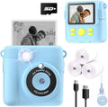 ESOXOFFORE Kids Camera Instant Print, Christmas Birthday Gifts for Kids Age 3-12, Selfie Digital Camera with 1080P Videos,Toddler Portable Travel Toy for 4 5 6 7 8 9 Year Old Boys Girls-Blue
