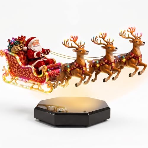 Floating Santa Sleigh,Magnetic Levitation Santa's Flying Sleigh Ornament