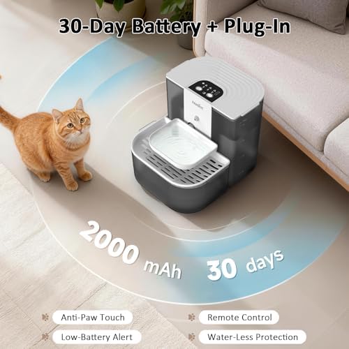 4.5L Automatic Cat Water Fountain, Ceramic Bowl Battery Operated