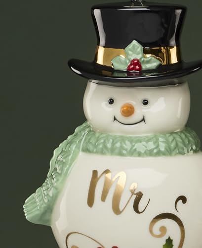 Lenox Mr. & Mrs. Snowman 2-Piece Ornament Set