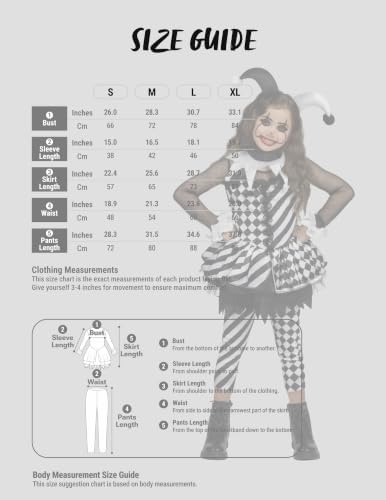 Spooktacular Creations Girls Clown Costume, Halloween Evil Clown Costume, Jester Dress for Girls Halloween