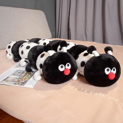 ELAINREN Black Long Caterpillar Stuffed Toy Pillow/35''