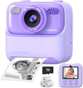 Kids Instant Digital Cameras for Boys and Girls, 1080P HD Dual-Lens Selfie Digital Camera with Print Paper & TF Card, Christmas Birthday Gifts Toys for Toddler and Teenagers Age 3-16 Years Old