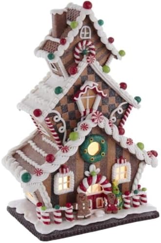 Kurt S. Adler 13-Inch Gingerbread Cookie 3-Layered LED House (GBJ0016)