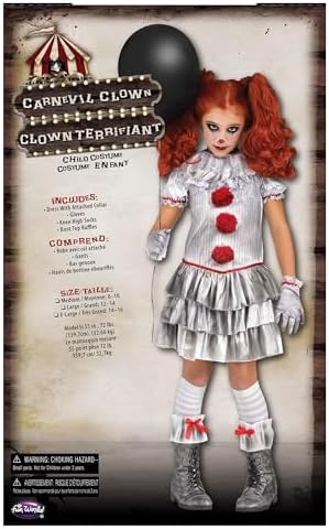 Fun World girls Girl's Carnevil ClownCostume