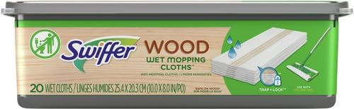 Swiffer Heavy Duty Mop Wet Multi-Surface Cloth Refills for Floor Mopping and Cleaning, Hardwood Floor Cleaner, 20 Count (Pack of 6)
