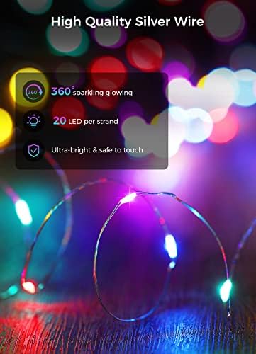 Brightown 12 Pack Easter Day Pastel LED Fairy Lights Battery Operated - Waterproof Silver Wire 7 ft 20 LED Firefly Lights for Easter Day Decor DIY Craft Party Bedroom