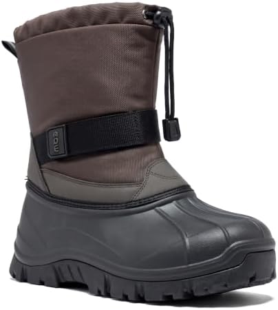 EQW Men's Waterproof Snow Boots, Insulated -25°F Non-Slip Winter