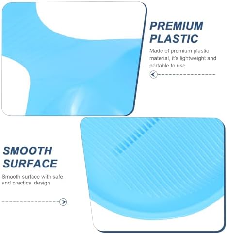 2Pcs Portable Plastic Snow Sleds for Boy Girl and Adults, Sand, Blue