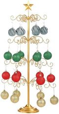 Metal Ornament Display Tree Stand, 4‑Tier Wrought Iron Christmas Tree Gold