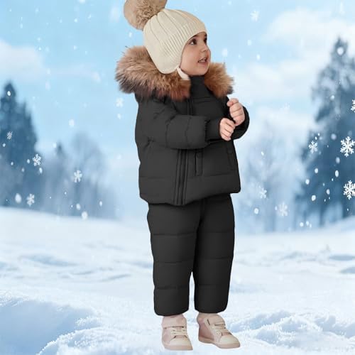 Baby Winter Snowsuit Toddler Puffer Jacket & Snow Bibs Skiing Snowboarding