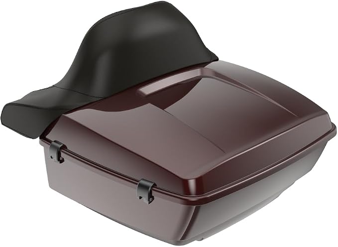 Advanblack Road Glide Tour Trunk Pack Twisted Cherry King Tour Trunk Pack Luggage +Wrap-Around Backrest Pad for '97-'25 Harley Touring Road King Street Glide Electra Glide CVO models