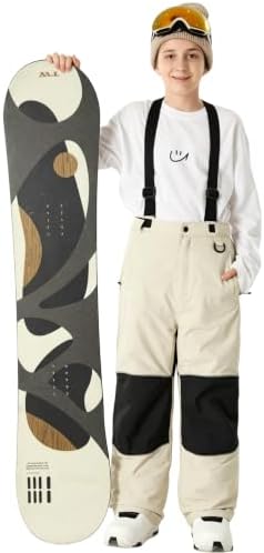 GSOU SNOW Kids Baggy Snowboard Pants Ski Bibs Girl Boy Waterproof Insulated