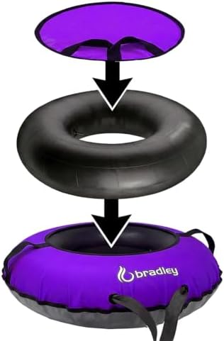 Bradley Flexible Snow Saucer - Lightweight Padded Insert Cushion for Bradley Snow Tubes, Winter Sled, 24" or 36" Size, RapidGlide Technology for Smooth Ride