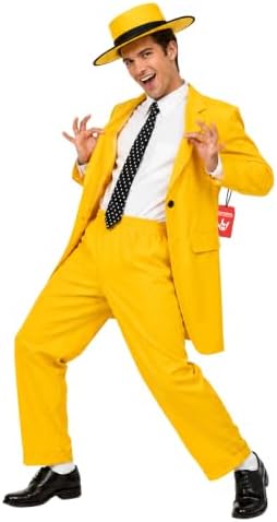 fun shack Yellow Suit Costume Men, Zoot Suit, Halloween Costumes for Men