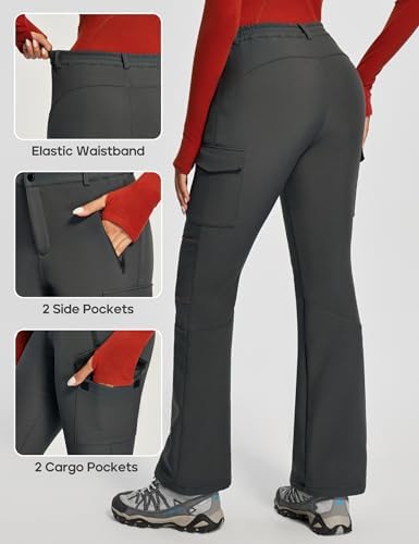 Snow Ski Pants Women Softshell Insulated Fleece Lined Pants Women