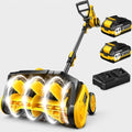 Brushless 40V Cordless Snow Shovel, 17" Electric Snow Blower with 2×4.0Ah Batteries & Fast Charger, 30FT Throw Distance for Driveway, Deck, Patio & Walkway，Yellow