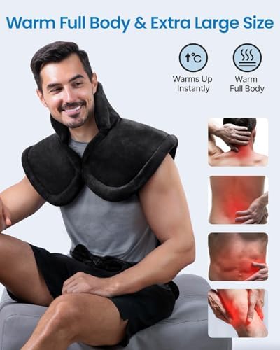 RENPHO King Size Heating Pad for Back, Christmas Gift for Men Dad, 24"x37"