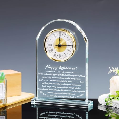 Retirement Clock Gifts for Women Men, Happy Retirement Gifts for Coworkers
