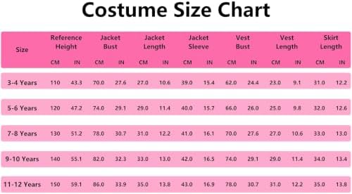 ELIM Kids Pop Star Costume Girls Halloween Costumes Set with Accessories